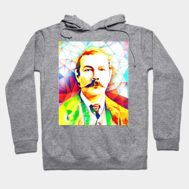 Arthur Conan Doyle Colourful Portrait | Arthur Conan Doyle Artwork Hoodie by JustLit